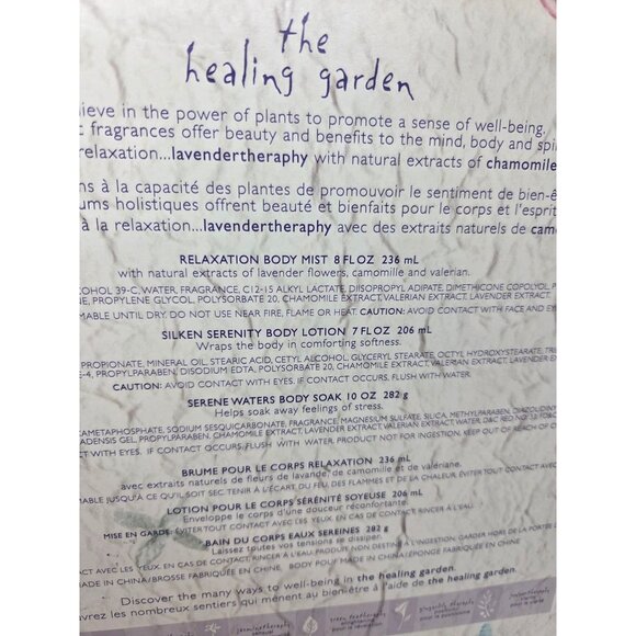 The Healing Garden Lavender Therapy Gift Set Relaxation Body Mist Lotion & Soak - Picture 6 of 7